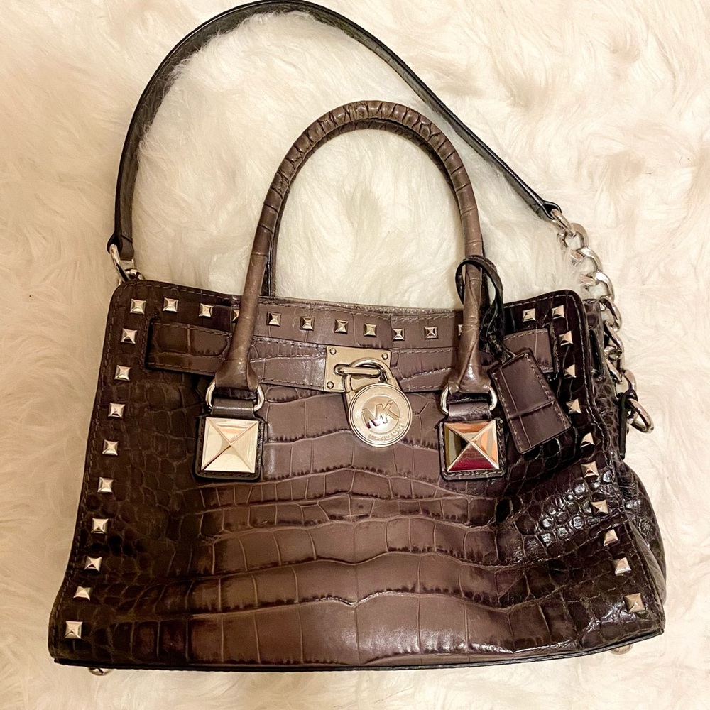 Micheal Kors Gray Two-Toned Purse